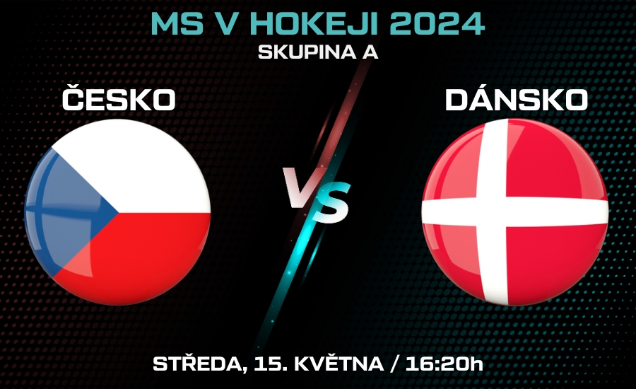 Česko - Dánsko MS v hokeji 2024